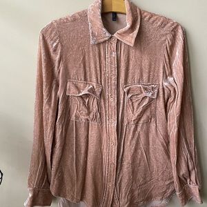 Crushed Velvet button down.